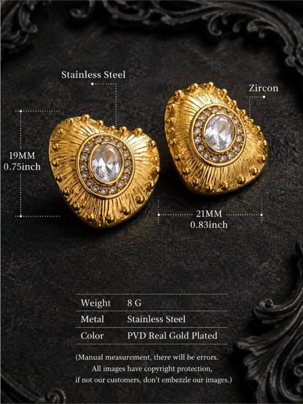 Anthropologie gold tone